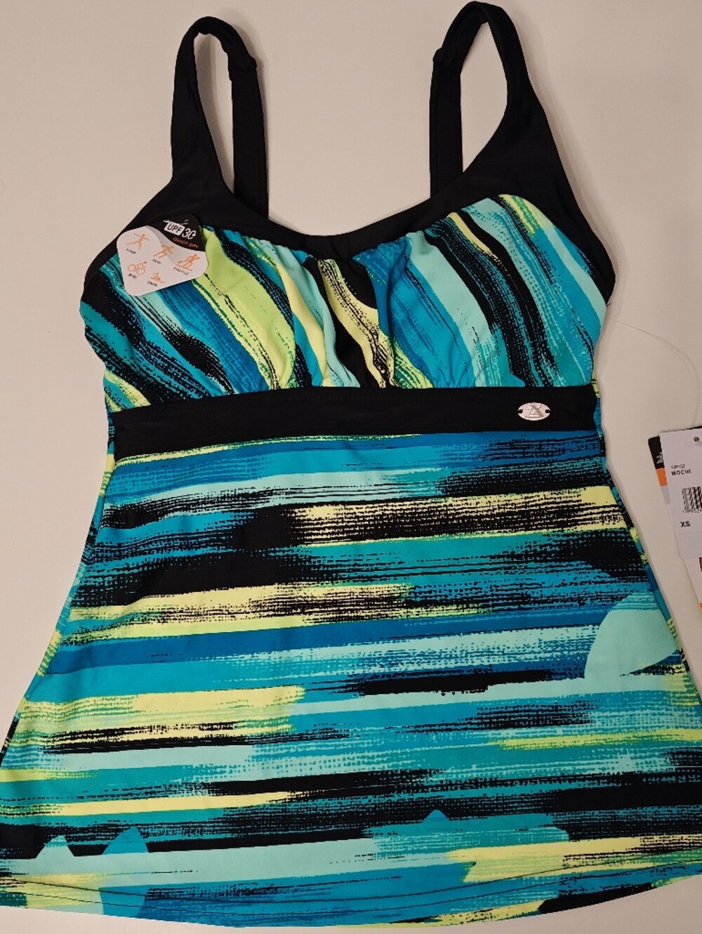 ZeroXposur Teal Black Aqua Tankini